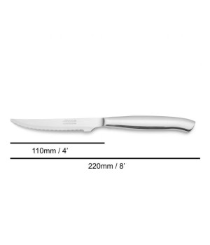Cuchillo chuletero Monoblock de filo perlado de 110 mm 2