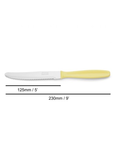 CUCHILLO MESA COLOR AMARILLO POLIPROPILENO 230 MM