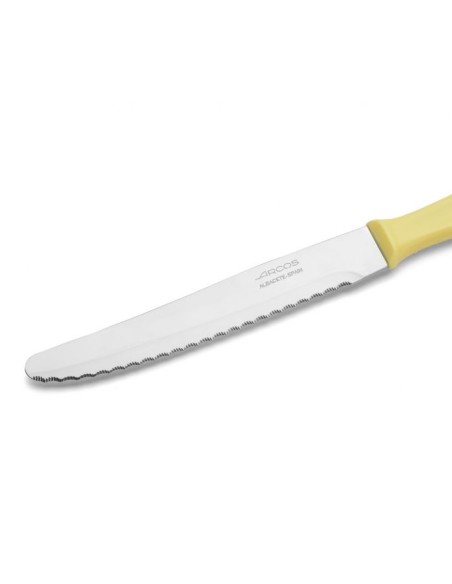 CUCHILLO MESA COLOR AMARILLO POLIPROPILENO 230 MM