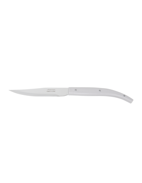 JUEGO 4 PZAS. CUCHILLO CHULETERO GRIS CLARO MICROPERLADO