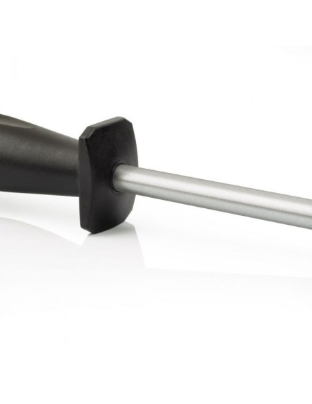 CHAIRA REDONDA DE ACERO AL CARBONO RECUBIERTO DE DIAMANTE COLOR NEGRO 240 MM / 10 MM DIÁMETRO