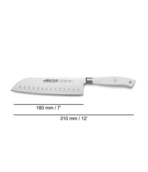 CUCHILLO SANTOKU SERIE RIVIERA BLANC 180 MM 2
