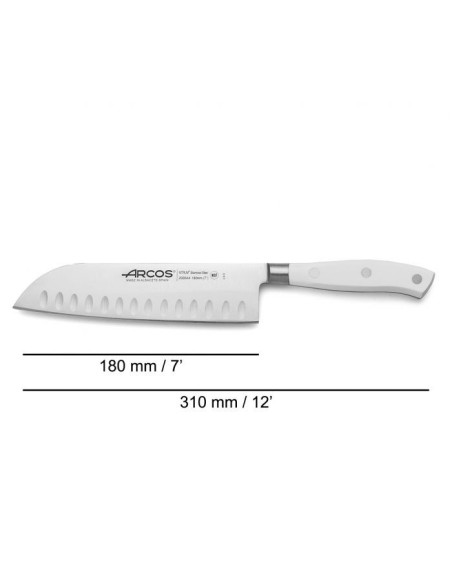 CUCHILLO SANTOKU SERIE RIVIERA BLANC 180 MM