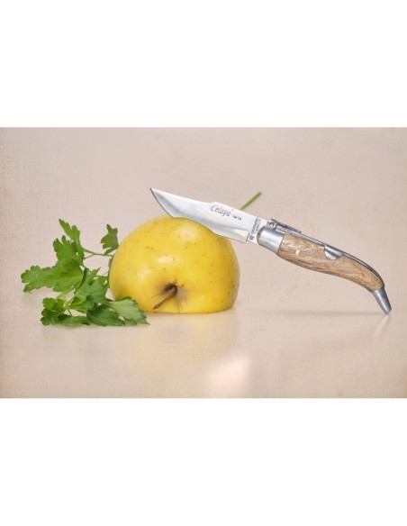 Navaja de Albacete con hoja clásica Albaceteña de 7 cm de acero acero inoxidable. Mango de Madera de Encina.