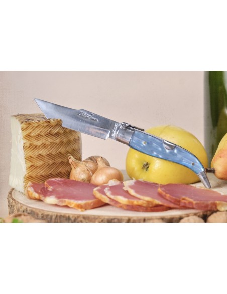 Navaja Clásica Albaceteña con hoja de 8 cm de acero inoxidable. Mango de Nacarado.