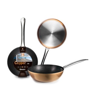 Sartén Honda con Mango Natura Copper de 24 cm